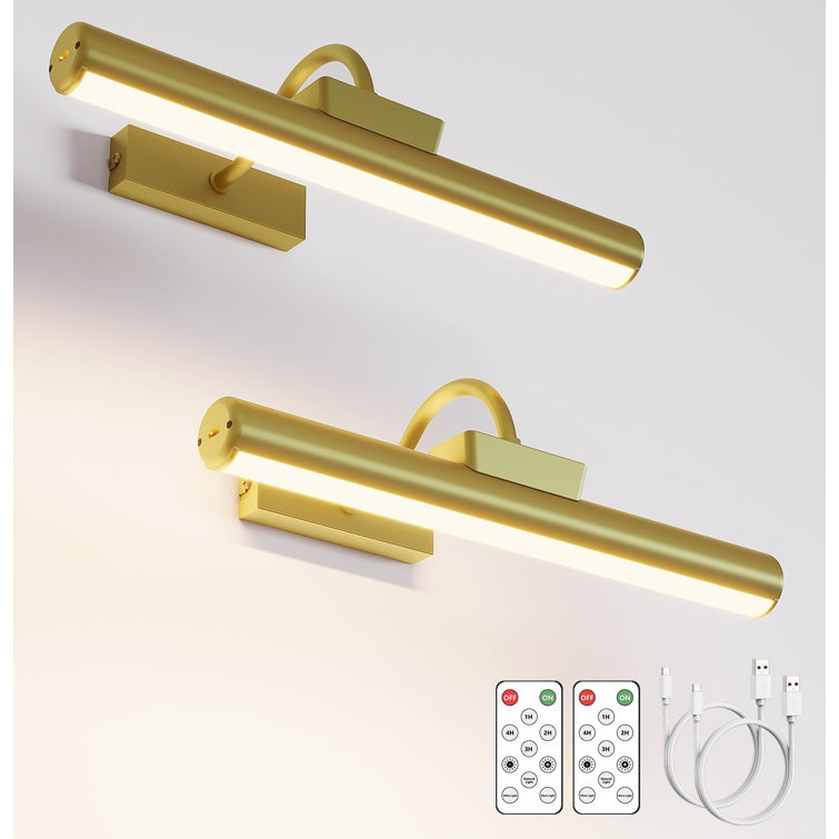 Wireless Picture Light with Remote, Battery Operated Wall Sconce 5000mAh, 3 Color Modes