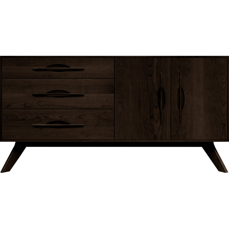 Audrey 66.13'' W Solid Wood Sideboard, Smoke Cherry