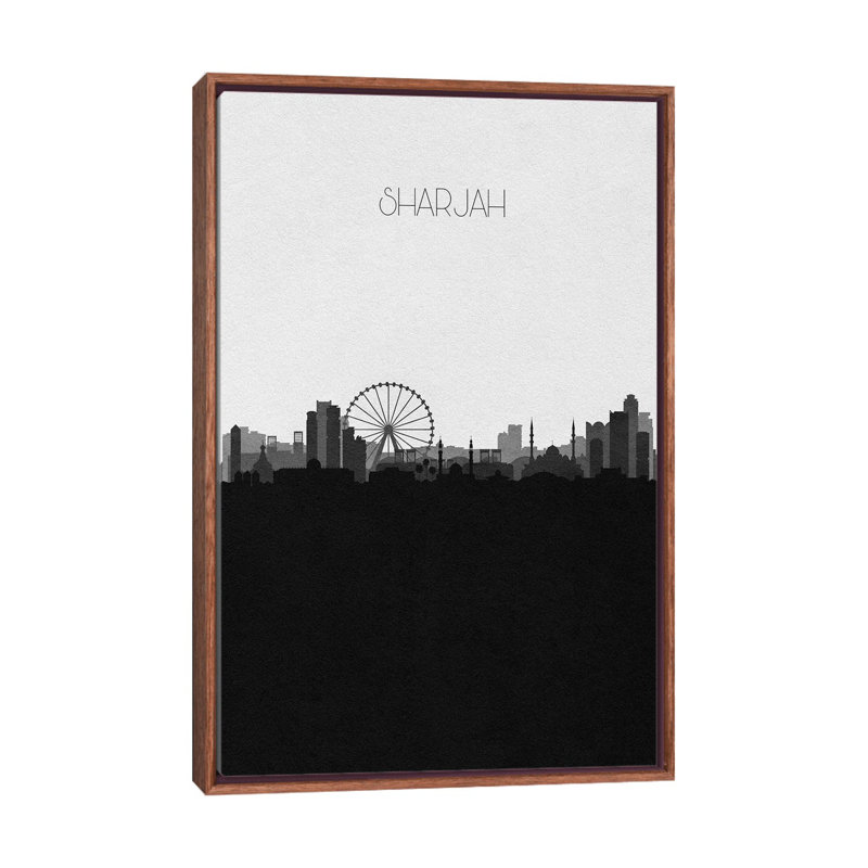 Sharjah, Uae City Skyline by Ayse Deniz Akerman - Print on Canvas