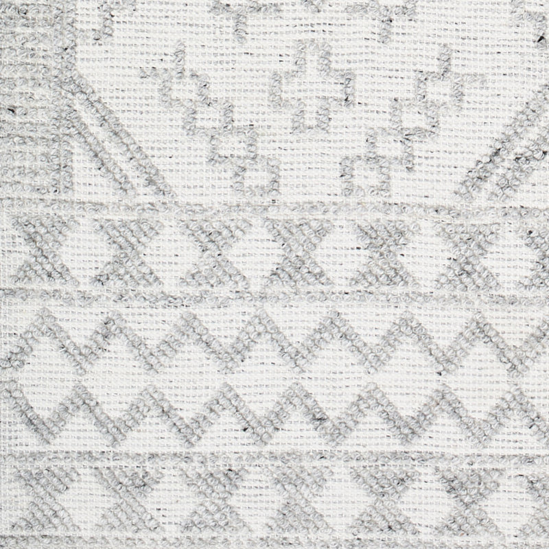 Angelann Geometric Indoor / Outdoor Rug, Rectangle 2' x 3', Black/White/Gray