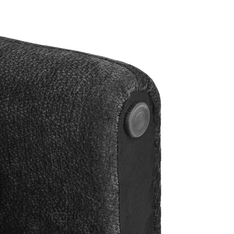 Fauteuil d'appoint 34,5 po, Chenille noir