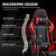 Fauteuil de jeu ergonomique inclinable en similicuir, pivotant et jeu vidéo de massage avec repose-pieds-482003454-524188305
