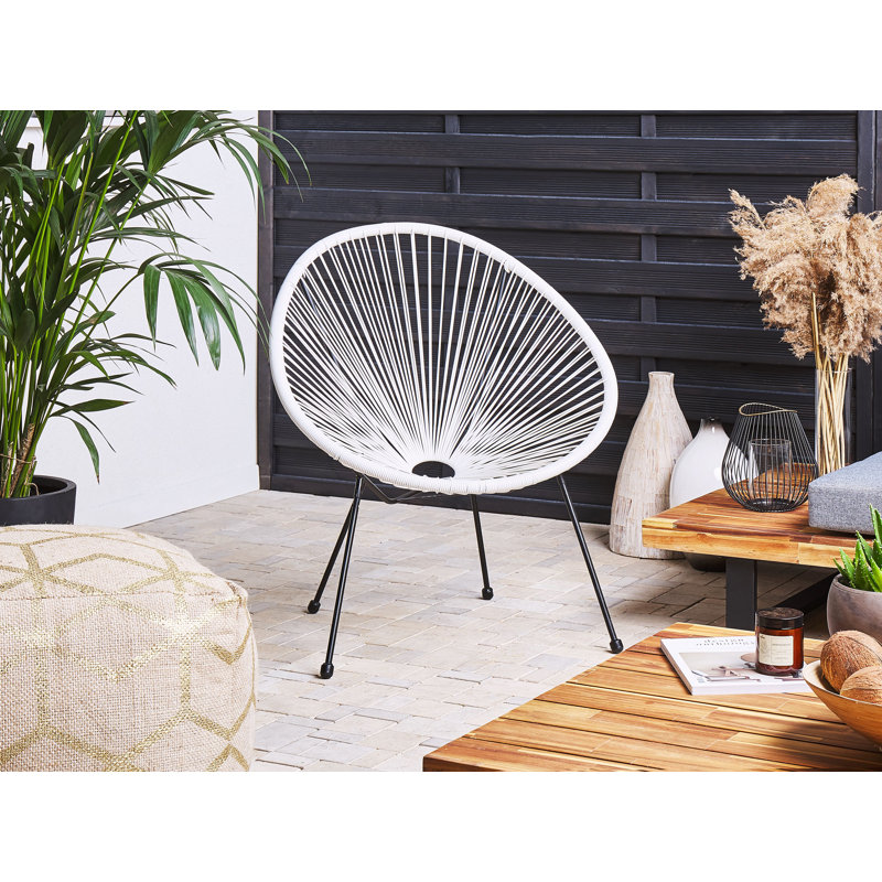 Broseley Wicker Outdoor Lounge Chair, White