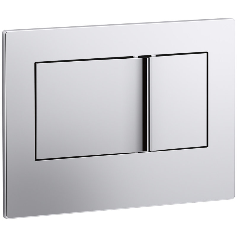 Bevel Flush Actuator Plate for 2 x 4 In-Wall Tank and Carrier System, Chrome