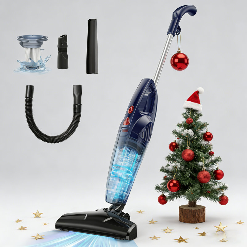 Aspirateur balai à cordon, aspirateur sans sac léger de 24 kPa pour plancher de bois franc, carrelage, tapis à poils courts, poils d'animaux, petits espaces