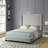 Claranne Fluted Upholstered Bed with Wingback Headboard & Wooden Frame-115189095-115189097
