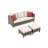 Brezae Wicker 5 - Person Patio Conversation Set with Cushions-93022728