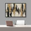 «Black Gold Abstract Design Art», reproduction d'art sur toile encadrée extra large-720422619-720422613