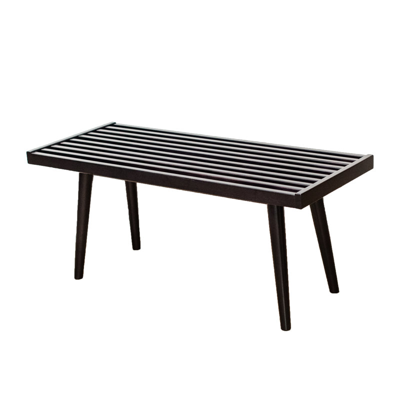 Banc en bois Wilhoit, Noir