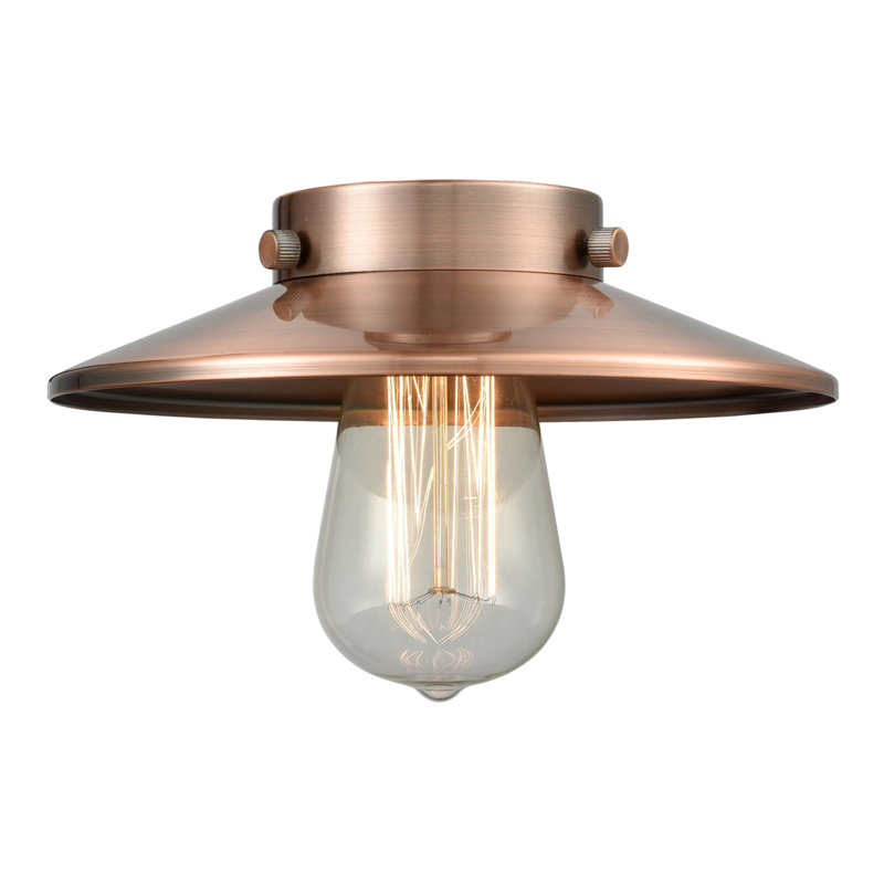Nouveau - Mini luminaire suspendu à tige 1 lumière 8 "Krysia - Nouveau 2 - Ampoule DEL, Cuivre antique, Cuivre antique