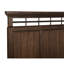 1pc contemporain bois naturel avec panneau de finition et panneau de pied de lit en bois massif brun-741335929