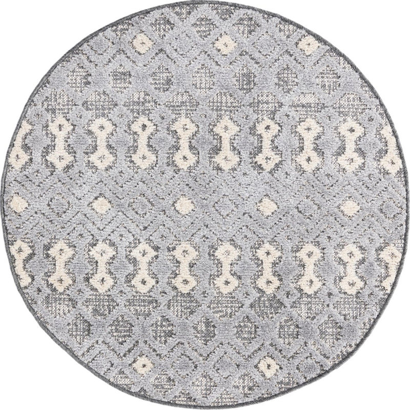 Breyer Abstract Indoor Rug, Round 7'
