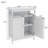 Bathroom Standing Storage With Double Shutter Doors Cabinet-White