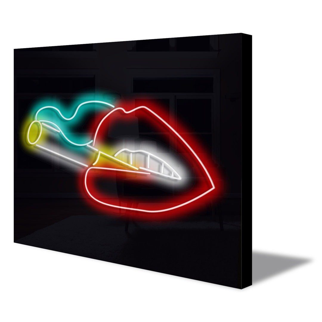 Lips And Cigarette LED Neon Sign Wall Décor