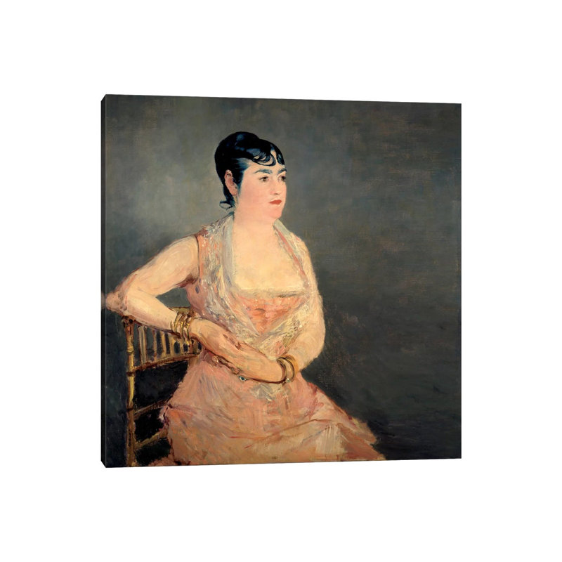 Lady In Pink by Edouard Manet - Wrapped Canvas Painting, 45.72 cm H x 45.72 cm W x 3.175 cm D