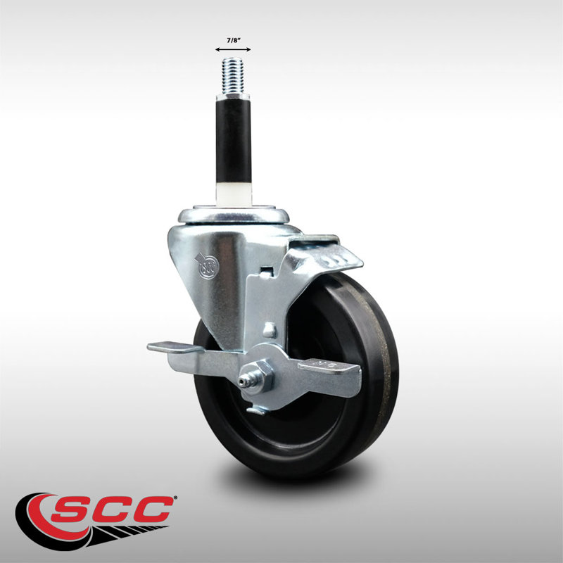 Roulettes pivotantes extensibles 4 po SS 7 po