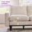 75" Modern  Chenille Upholstered 3 Seater Sofa with Deep Seat, Cream-860513874