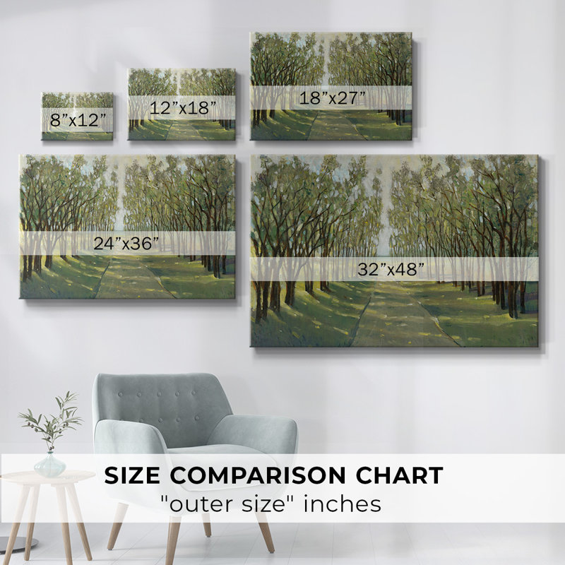 Forest Path-Gallery Wrapped Canvas, 12" H x 18" W