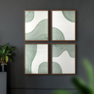 «Spring Wildflowers II», ensemble de 4 encadrées