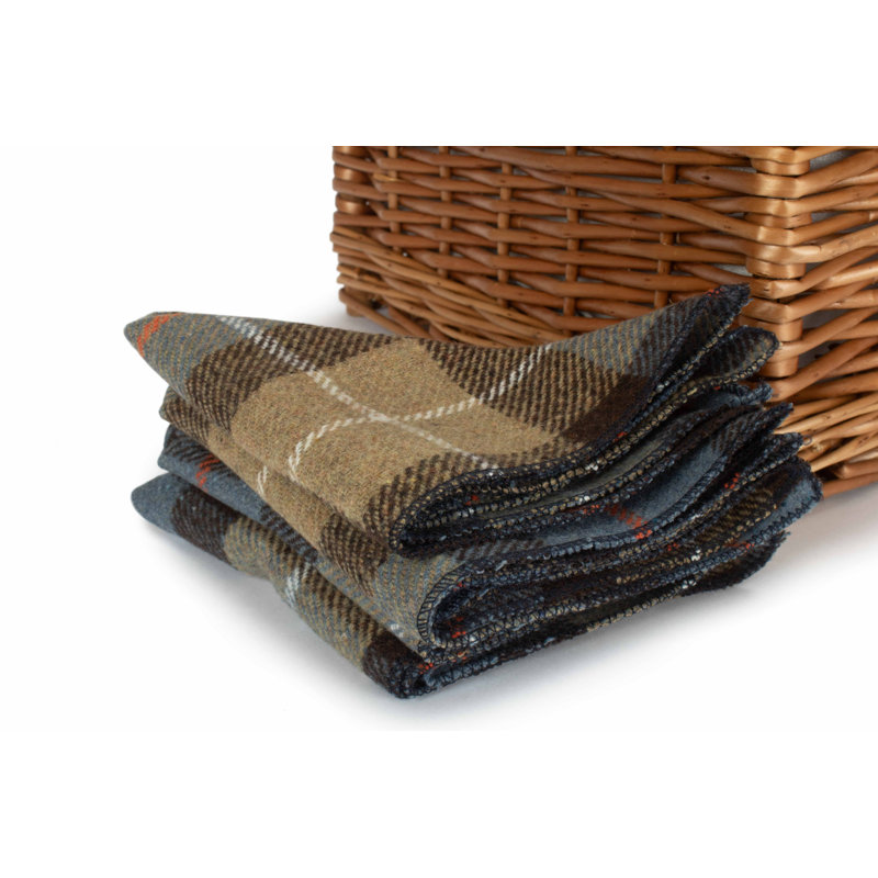 4 Person Wicker Ravenstor Double Lidded Fitted Picnic Hamper