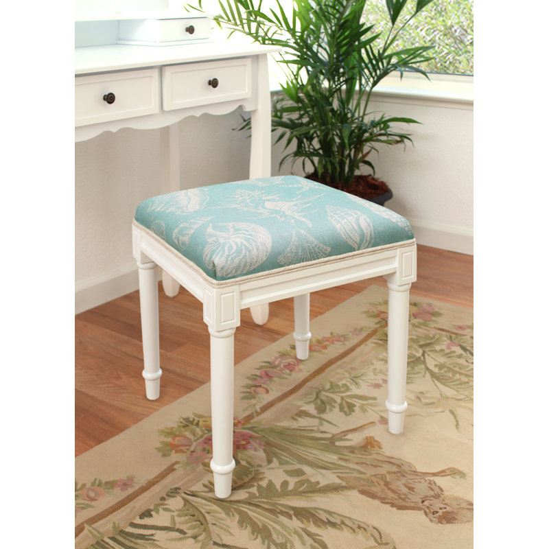 Tabouret de coiffeuse Abelard, Aigue-marine