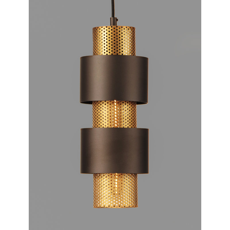 Luminaire suspendu cylindrique simple à 1 lumière Romney