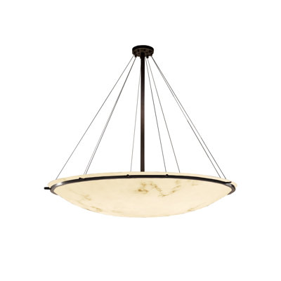 LumenAria™ Faux Alabaster Resin Semi Flush Mount