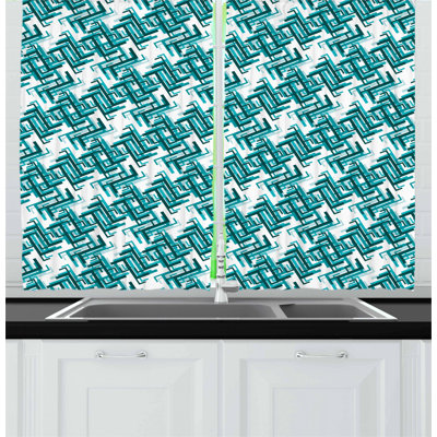 Abstract Tailored Kitchen Curtain