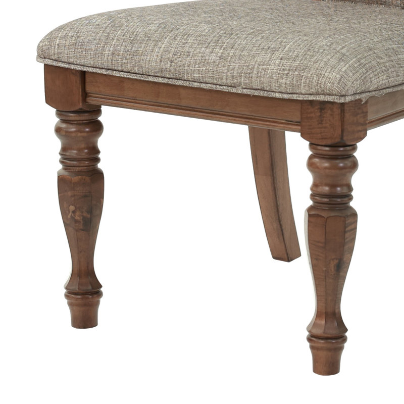 Arton Fabric Dining Chair, Oak Wood/Gray