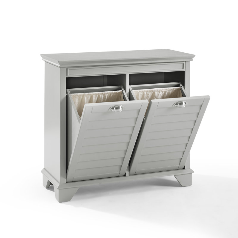 Jaiheem Cabinet Laundry Hamper, Gray