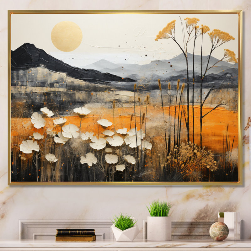 «Bold Canyon Mirage II», reproduction, Cadre flottant doré, H 24 po x l 32 po x P 1 po