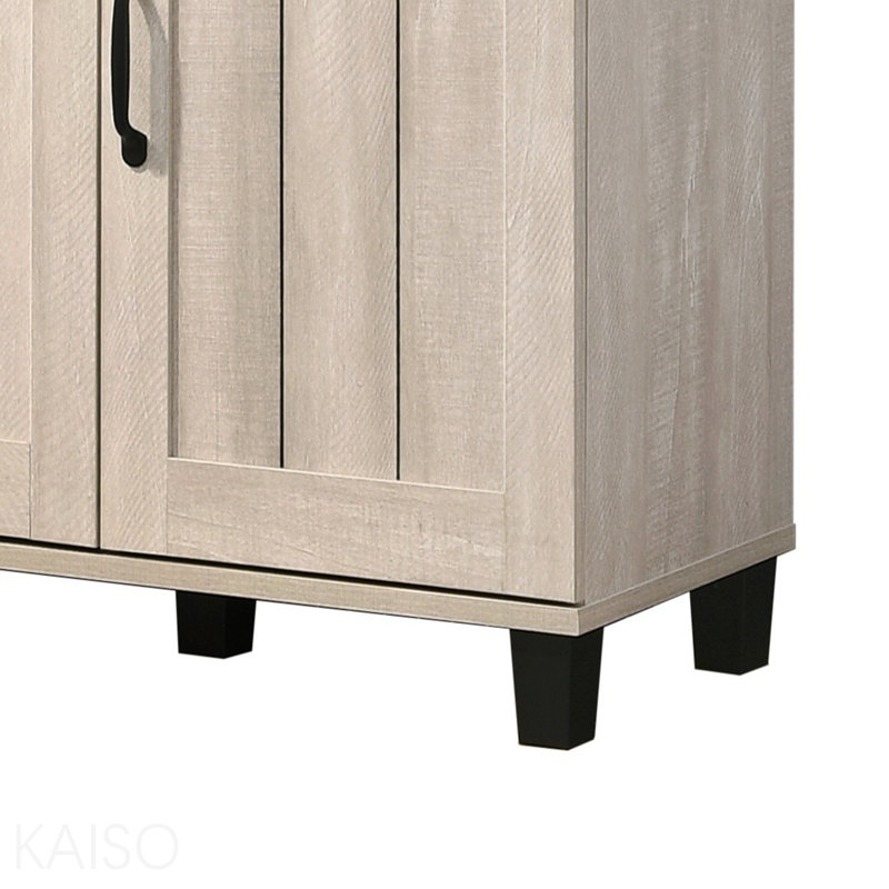 Armoire à chaussures 45 po 3 portes finition chêne gris poussiéreux