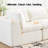 138" Oversized Beige Chenille 7 Seater U-shaped Sectional Compression Sofa, No Assembly Required-2056968036