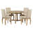 5 Piece Extendable Upholstered Dining Table Set, Kitchen Table Set, Round Table And Chairs,Round Table Top,dining table set,dining room set-1361555152-1361555158-1361555145