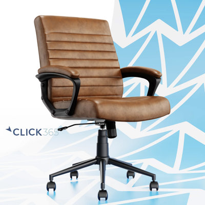Click365 Transform 3.0 Ergonomic Mid Back Channel Stitching Desk Chair, with Padded armrests