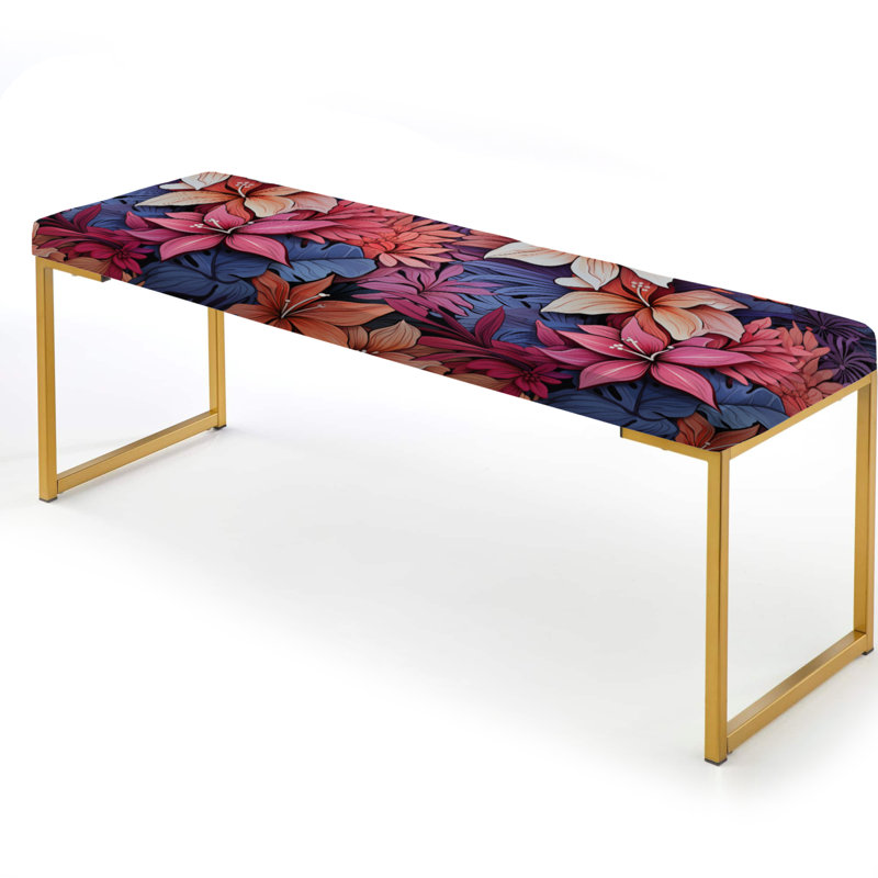Corail Mirage Ii - motif tropical - banc rembourré doré Tropical