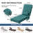 26.5'' W x 80'' D x 6'' H Outdoor Chaise Lounge Seat / Back Cushion with Pillow and Pocket-1774669958-1762697129