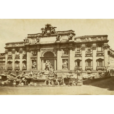 The Trevi Fountain 1 Piece Wrapped Canvas Wall Art