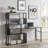 Home Office Computer Desk L-Shaped Corner Table, Rotating Computer Table With 5-Tier Bookshelf, Four Installation Methods, Lockable Casters