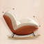 Chaise berçante moderne rembourrée-111644200