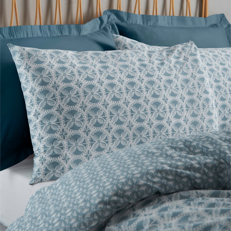 Sardinia Mosaic Tile Reversible Duvet Cover Set, 135 x 200 cm