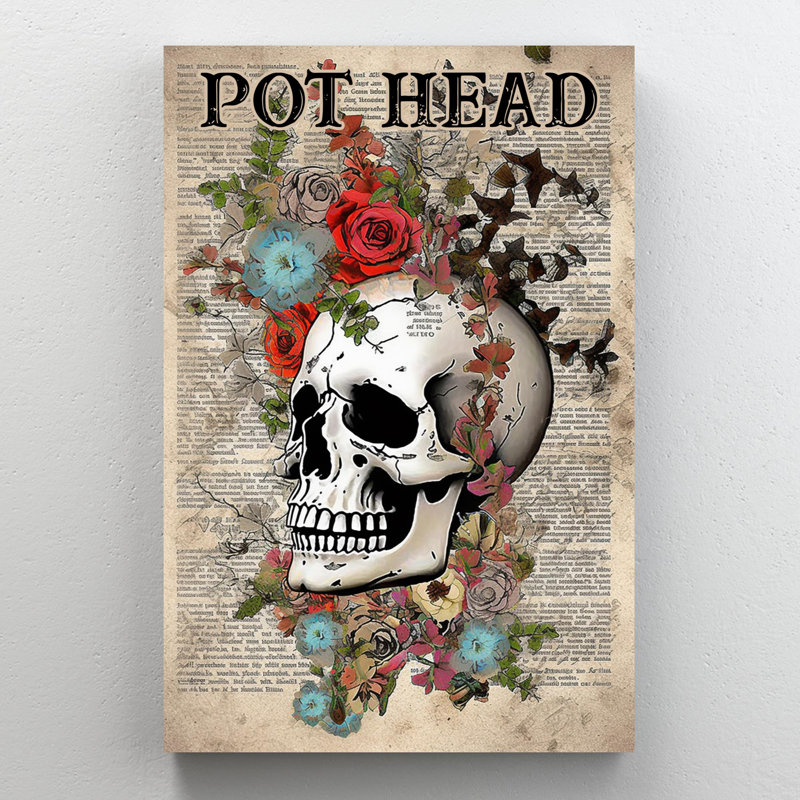 Tête de crâne tête de mort - 1 pièce Rectangle Pri, H 14 po x l 11 po x P 1,25 po