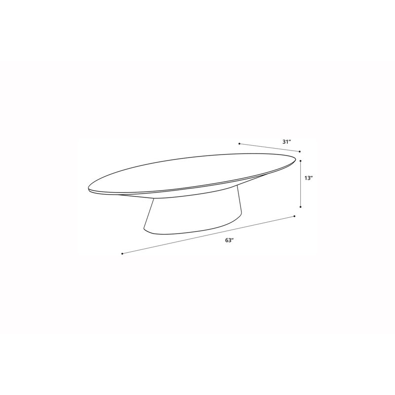 Table basse Russom, Noyer
