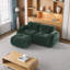 Canapé en velours ultra-moelleux et modulaire avec repose-pieds: un bonheur en forme de L-837261173-837261179