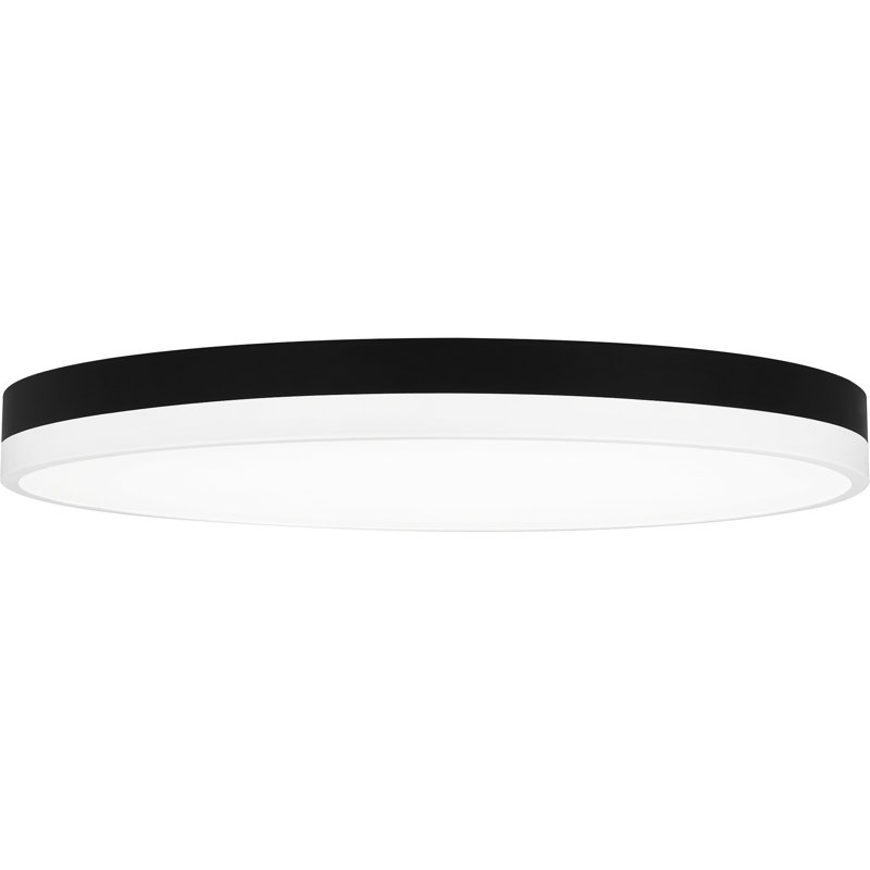 Acrylic LED Flush Mount, Matte Black/White