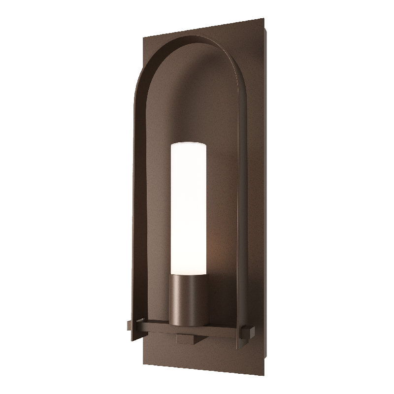 Triomphe Aluminum Wall Light, Opal, Coastal Bronze, 24" H x 9.5" W x 4.6" D