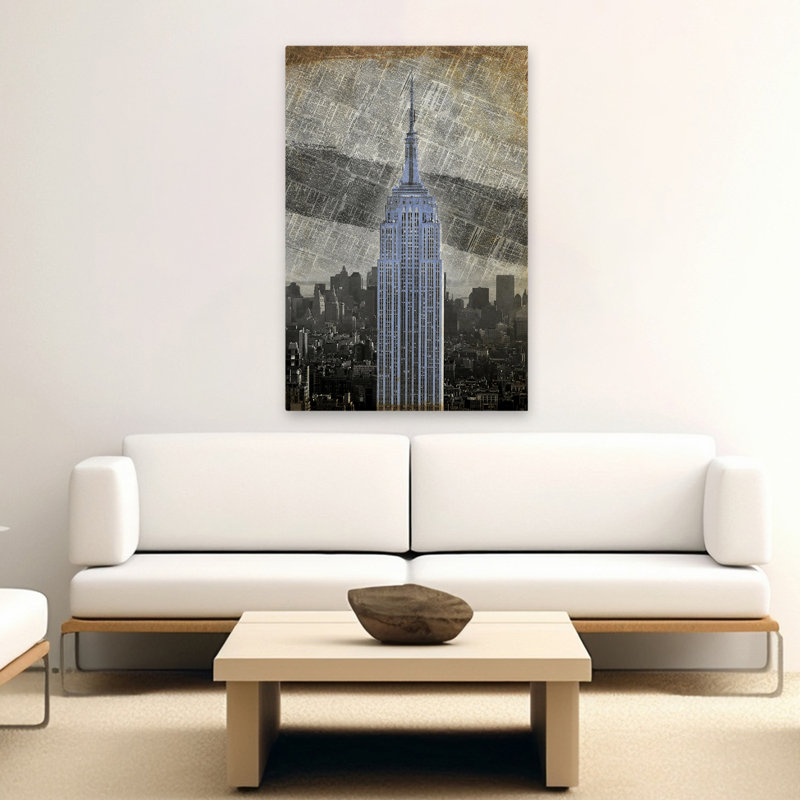 New York II - People Places Novelty Urban Pop, surréalisme, architecture, New York State Art, H 60 po x l 40 po