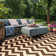 Arneshia Chevron Dark Brown Indoor / Outdoor Area Rug
