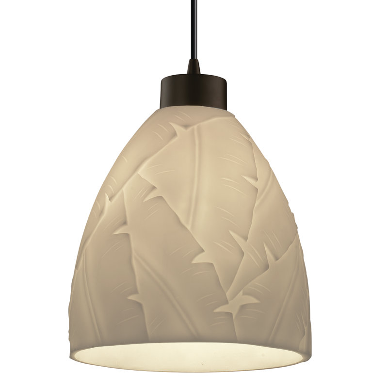 Jerlisha 1 - Light Single Pendant, Dark Bronze, Waves