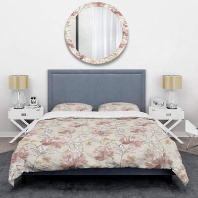 Cream Roses - Ensemble de housse de couette Cabin & Lodge